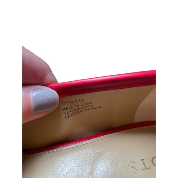 EUC Talbots Women 10 Blair Cap Toe Ballet Flats Tartan Plaid Christmas Plaid - Picture 10 of 15